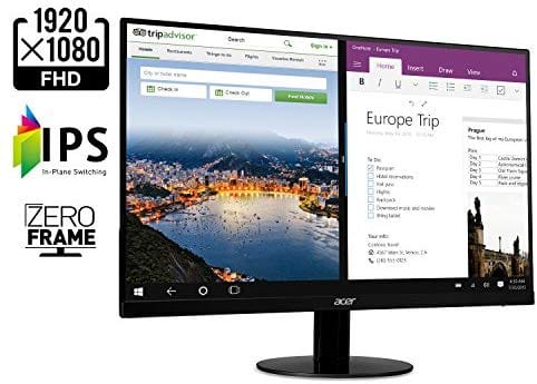 Acer Monitor (HDMI & VGA port) bi 21.5" Full HD (1920 x 1080) IPS Ultra-Thin Zero Frame : Computers & Accessories ebuystt
