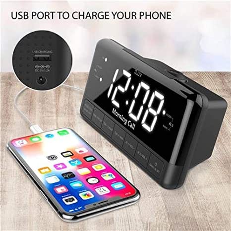 iLuv Morning Call 3, 1.2 inch Jumbo White LED Display Projection Dual Alarm Clock The purpose of an alarm clock is to tell you the time and wake you up-MORCAL3 Hannah's Variety Store