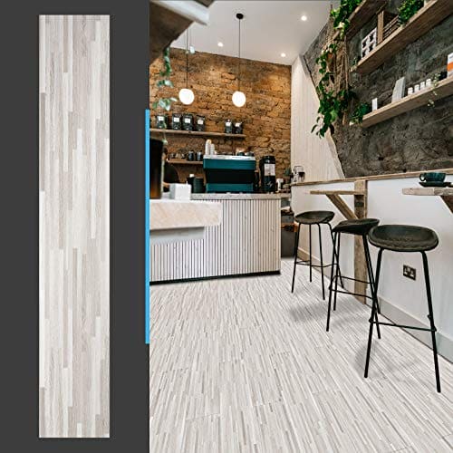 Art3d Peel and Stick Floor Tile Vinyl Wood Plank 36-Pack 54 Sq.Ft, Dusty Grey, Rigid Surface Hard Core Easy DIY Self-Adhesive Flooring Mega