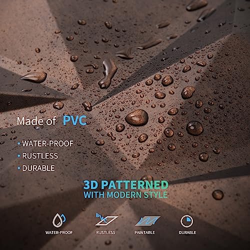 Art3d Textures 3D Wall Panels Antique Copper Diamond Design for Interior Wall Decor Pack of 12 Tiles 32 Sq Ft (PVC) MEGA