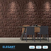 Art3d Textures 3D Wall Panels Antique Copper Diamond Design for Interior Wall Decor Pack of 12 Tiles 32 Sq Ft (PVC)