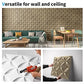 Art3d Texture 3D Wall Panels, PVC Wall Panels for Interior Wall Decor Pack of 12 Tiles 32 Sq Ft, Antique Gold, 19.7"x19.7" MEGA