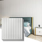 Art3d Slat Wall Panel, 3D Fluted Textured Panel 12-Tile 19.7 x 19.7in. - White MEGA