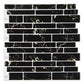 Art3d 10-Sheet Peel and Stick Backsplash, 12 in. x 12in. Black Marble Design MEGA