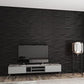 Art3d PVC Wave Panels for Interior Wall Decor, Black Textured 3D Wall Tiles, 19.7" x 19.7" (12 Pack) MEGA