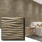 Art3d PVC Wave Panels for Interior Wall Decor, Antique Gold Textured 3D Wall Tiles, 19.7" x 19.7" (12-Pack) MEGA