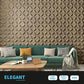 Art3d Texture 3D Wall Panels, PVC Wall Panels for Interior Wall Decor Pack of 12 Tiles 32 Sq Ft, Antique Gold, 19.7"x19.7" MEGA