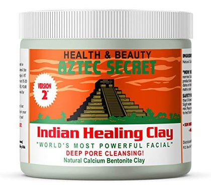 Aztec Secret - Indian Healing Clay - 1 lb. | Deep Pore Cleansing Facial & Body Mask | The Original 100% Natural Calcium Bentonite Clay - New! Version 2 : Facial Masks : Beauty