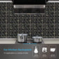 Art3d 10-Sheet Peel and Stick Backsplash, 12 in. x 12in. Black Marble Design MEGA