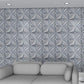 Art3d Matt Grey Silver 3D Wall Panel PVC Flower Design Cover 32 Sqft, for Interior Wall Decor in Living Room,Bedroom,Lobby,Office,Shopping Mall MEGA