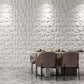 Art3d Textures 3D Wall Panels White Diamond Design Pack of 12 Tiles 32 Sq Ft (PVC) MEGA