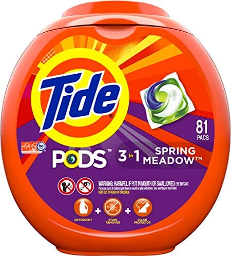 Tide PODS 3 in 1 HE Turbo Laundry Detergent Pacs, Spring Meadow Scent, 81 Count Tub - Packaging May Vary: Health & Personal Care ebuystt