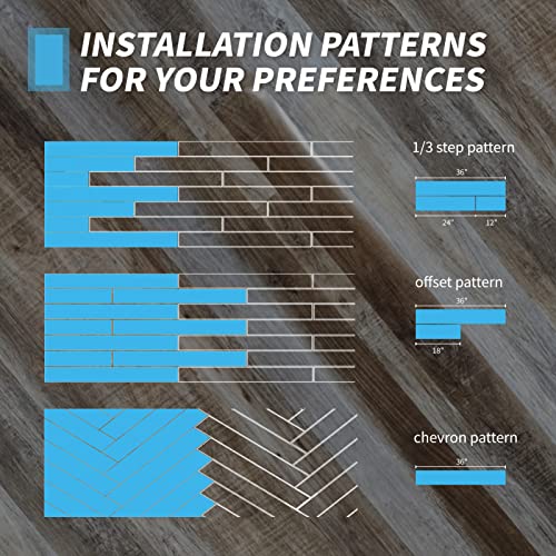Art3d Peel and Stick Floor Tile Vinyl Wood Plank 36-Pack 54 Sq.Ft, Old Wood, Rigid Surface Hard Core Easy DIY Self-Adhesive Flooring Mega
