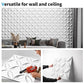 Art3d Textures 3D Wall Panels, PVC Wall Panels for Interior Wall Decor Pack of 12 Tiles 32 Sq Ft, White, 19.7"x19.7" MEGA