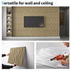 Art3d PVC Wave Board Textured 3D Wall Panels for Interior Wall Decor, Living Room, Bedroom, Office, Walnut, 19.7