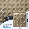 Art3d Texture 3D Wall Panels, PVC Wall Panels for Interior Wall Decor Pack of 12 Tiles 32 Sq Ft, Antique Gold, 19.7