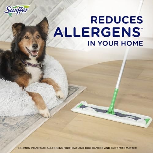 Swiffer Sweeper Dry + Wet XL Sweeping Kit, 1 Sweeper, 8 Dry Cloths, 2 Wet Cloths Swiffer