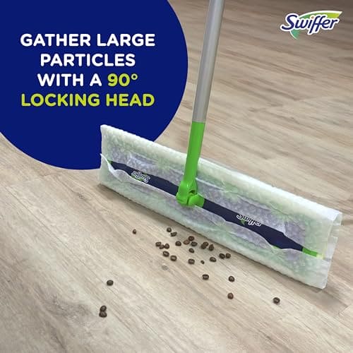 Swiffer Sweeper Dry + Wet XL Sweeping Kit, 1 Sweeper, 8 Dry Cloths, 2 Wet Cloths Swiffer