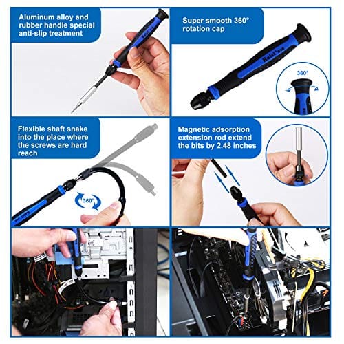 Computer Repair Kit - 136 in 1 Electronics Repair Tool Kit Professional Precision Screwdriver Set Magnetic Drive Kit with Portable Bag ebuystt
