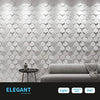 Art3d Textures 3D Wall Panels White Hexagon Design Pack of 12 Tiles 25.5 Sq Ft (PVC)