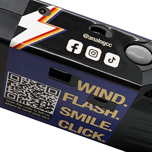 Analog Disposable Camera w/Flash + Development & Digital Uploads (Red) | 35mm Film Single-Use Camera, 24 Exposures, Pictures Sent to Your Phone ebuys