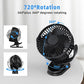 ATEngeus USB Fan, Rechargeable Portable Fan, Clip on Fan, Battery Operated Fan, 3 Speeds, 5000mAh USB Desk Fan, 720°Rotation, Sturdy Clamp for home, Camping, Treadmill and car EBUYSTT