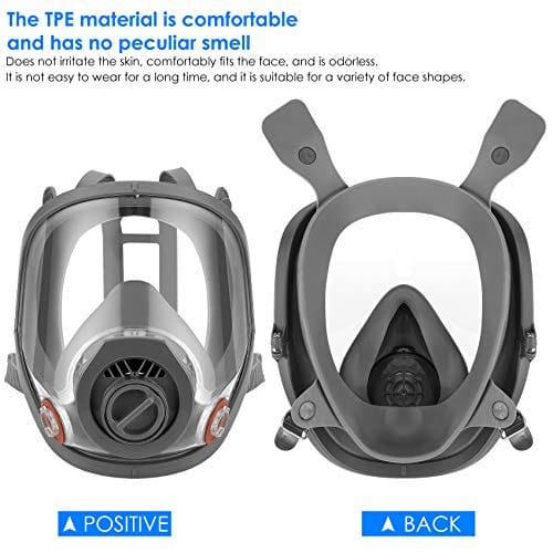 HAOX Reusable Gas Mask with Filter, Full Face Respirаtor Organic Vapor Cover Mask, Dustproof Face Cover for Paint Spray, Chemical Work Protection-B088JZTTD4 ebuystt
