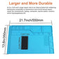 CPB Silicone Repair Mat Heat Resistant Work Mat with Scale Rule and Screw Position for soldering Iron, Electronics, Computer, Cellphone - Blue - S130 / S160 / S180 ebuystt