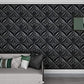 Art3d Matt Black 3D Wall Panel PVC Flower Design Cover 32 Sqft, for Interior Wall Decor in Living Room,Bedroom,Lobby,Office,Shopping Mall MEGA