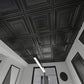 Art3d Decorative Drop Ceiling Tile 2x2 Pack of 12pcs, Glue up Ceiling Panel Square Relief in Black MEGA