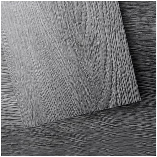 Art3d Peel and Stick Floor Tile Vinyl Wood Plank 36-Pack 54 Sq.Ft, Deep Gray, Rigid Surface Hard Core Easy DIY Self-Adhesive Flooring Mega
