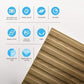 Art3d Slat Wall Panel, 3D Fluted Textured Panel 12-Tile 19.7 x 19.7in. - Walnut MEGA