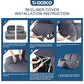 TAOCOCO Recliner Loveseat Slipcover, 2 Pieces Polyester Fabric Stretch Sofa Covers for 2 Seat Reclining Couch, Soft Washable Furniture Protector with Pockets (2 Seat, Light Gray) ebuys