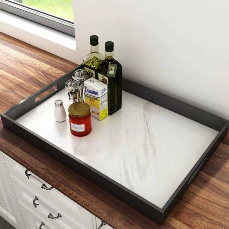YENHOME 30x118 Inch White Marble Contact Paper for Countertops Waterproof Self Adhesive Marble Wallpaper Marble Contact Paper Peel and Stick Countertops Wrap for Kitchen Counter Glossy Marble Paper MEGA