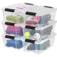 IRIS USA TB Clear Stack & Pull Storage Box, 5 Qt, 10 Count ebuystt