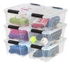 IRIS USA TB Clear Stack & Pull Storage Box, 5 Qt, 10 Count