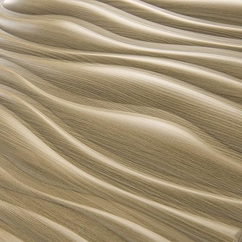 Art3d PVC Wave Board Textured 3D Wall Panels for Interior Wall Decor, Living Room, Bedroom, Office, Walnut, 19.7" x 19.7" (12 Pack) MEGA