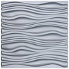 Art3d PVC Wave Board Textured 3D Wall Panels, Grey, 19.7