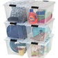 IRIS USA TB Clear Stack & Pull Storage Box, 5 Qt, 10 Count ebuystt