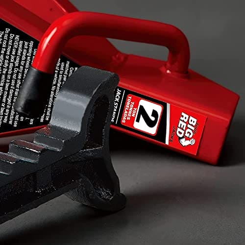 BIG RED AT42002R Torin Steel Car Jack Stands: 2 Ton (4,000 lb) Capacity, Red, 1 Pair EBUYSTT