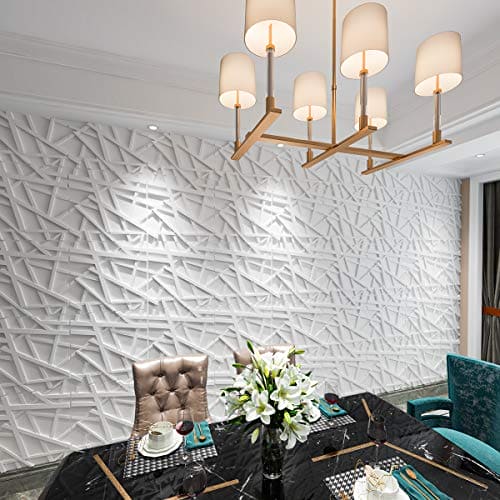 Art3d A10045 3D Wall Panels, White MEGA