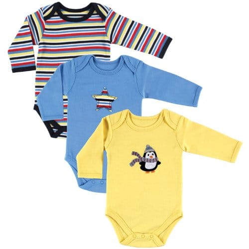 Hudson Baby Unisex Cotton Bodysuits, Girl Baby Bear Long-Sleeve 5-Pack, 0-3 Months (3M): Clothing ebuystt