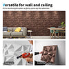 Art3d Textures 3D Wall Panels Antique Copper Diamond Design for Interior Wall Decor Pack of 12 Tiles 32 Sq Ft (PVC)