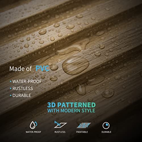 Art3d Slat Wall Panel, 3D Fluted Textured Panel 12-Tile 19.7 x 19.7in. - Walnut MEGA