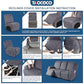 TAOCOCO Recliner Sofa Slipcover, 3 Pieces Polyester Fabric Stretch Sofa Covers for 3 Seat Reclining Couch, Soft Washable Furniture Protector with Pockets (3 Seat, Light Gray) ebuys