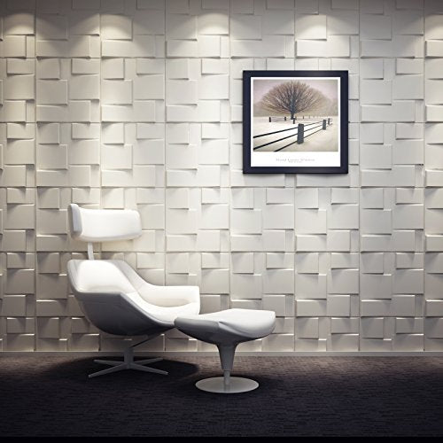 Art3d Architectural 3D Wall Panels Textured Design Art Pack of 12 Tiles 32 Sq Ft MEGA