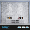 Art3d Textures 3D Wall Panels Glossy White Marble Diamond Design for Interior Wall Decor Pack of 12 Tiles 32 Sq Ft (PVC)