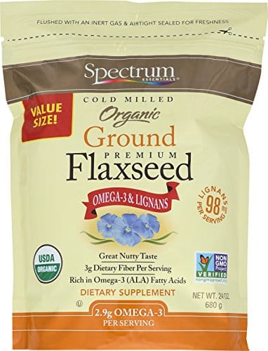 Spectrum Essentials Organic Ground Flaxseed, 24 Ounce (Pack of 1) : Flaxseeds Spices And Herbs : Grocery & Gourmet Food