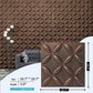Art3d Texture 3D Wall Panels, PVC Wall Panels for Interior Wall Decor Pack of 12 Tiles 32 Sq Ft, Antique Copper, 19.7"x19.7" MEGA