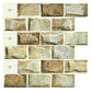 Art3d 10-Sheet Peel and Stick Subway Backsplash, 12 in. x 12in. Stone Design MEGA